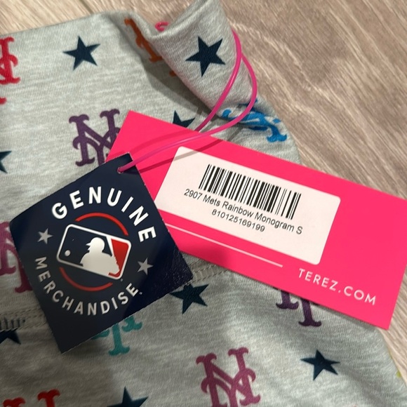 BNWT Mets MLB Monogram Rainbow Biker Bike Athletic Baseball Shorts S M L - Picture 3 of 5